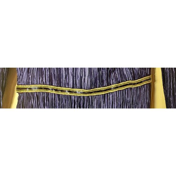 Mary McFadden Couture Royal Blue Plisse Evening Gown Sz 8 1980s Designer Formal - Picture 4 of 7